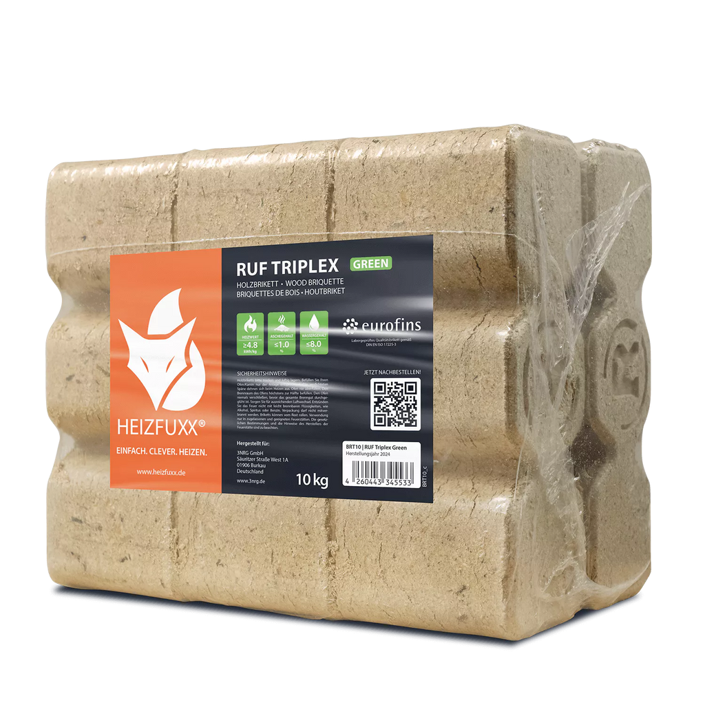 RUF Triplex Green Weichholzbriketts – 960 kg Palette