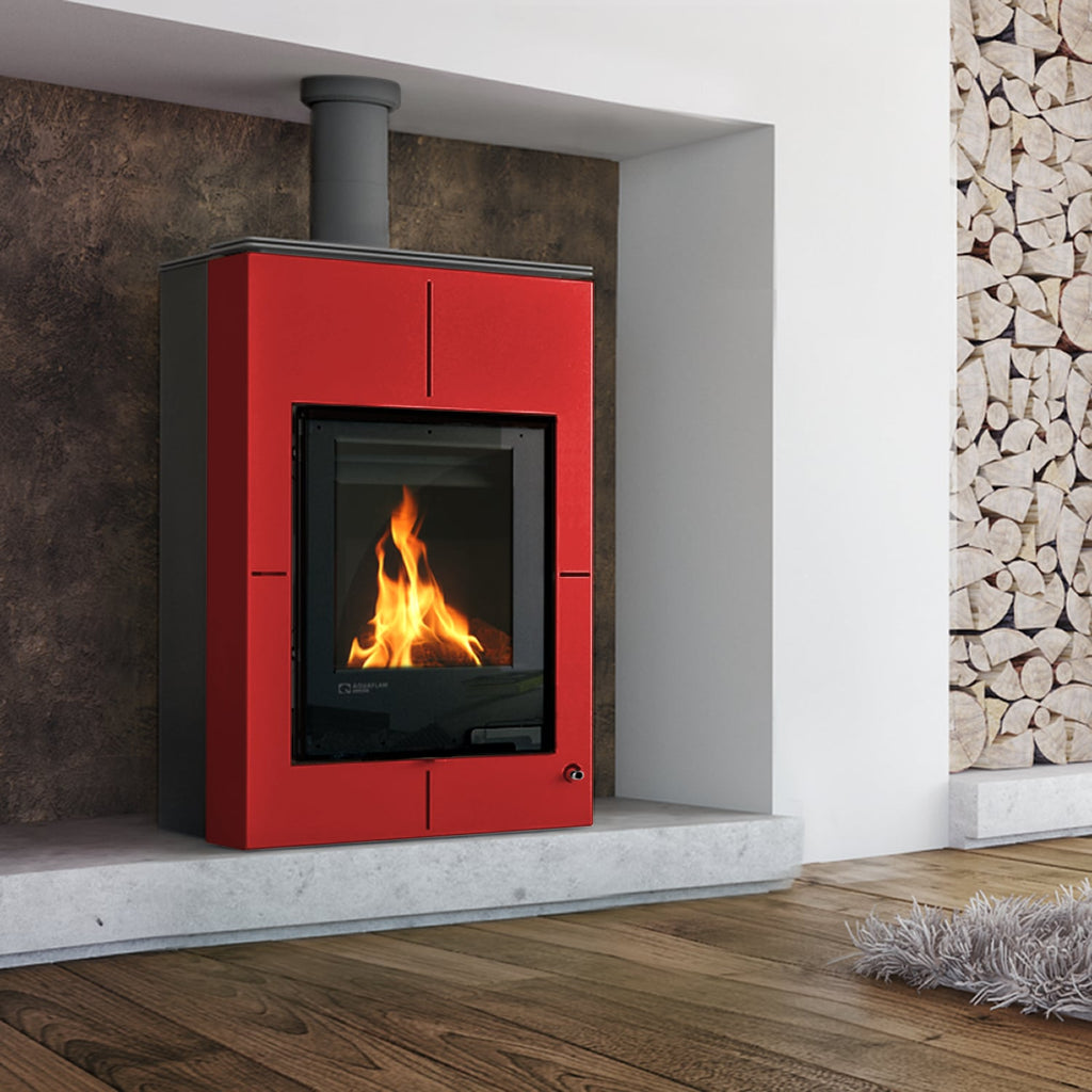 Aquaflam Vario Saporo Kaminofen Rot