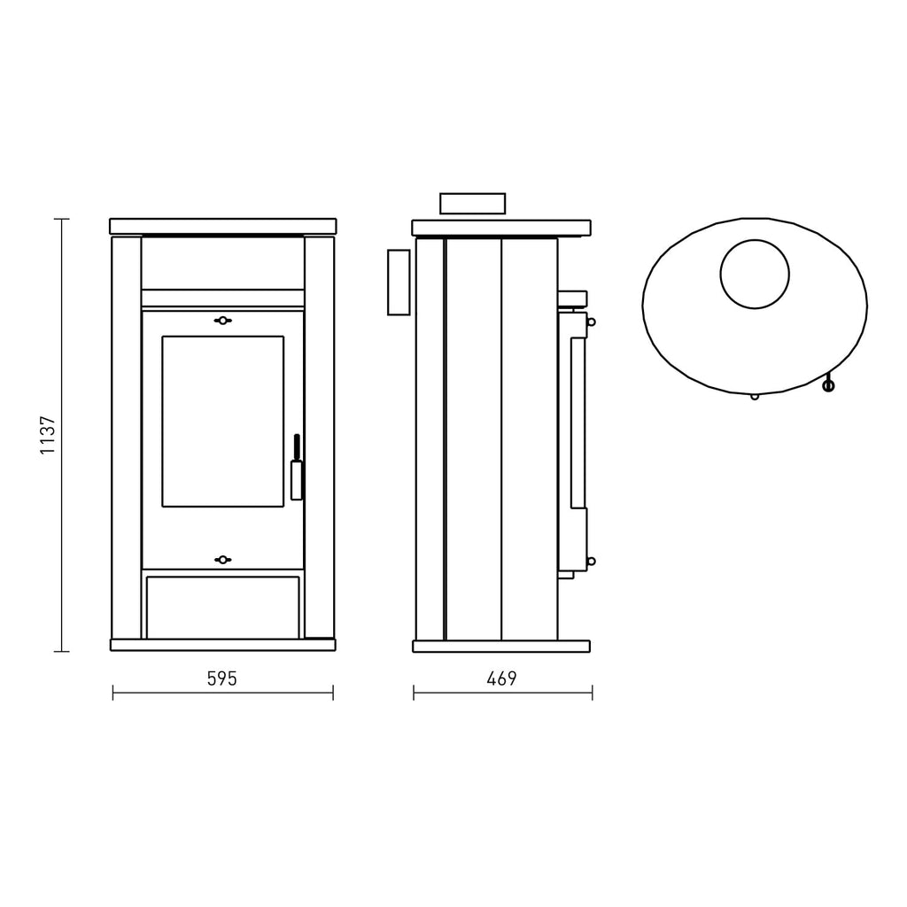 Fireplace Alicante Kaminofen Stahl Schwarz | Loticstone Sandstein