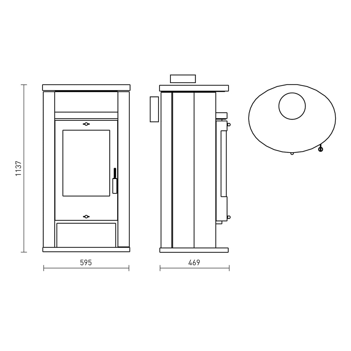 Fireplace Alicante Kaminofen Stahl Schwarz | Loticstone Sandstein